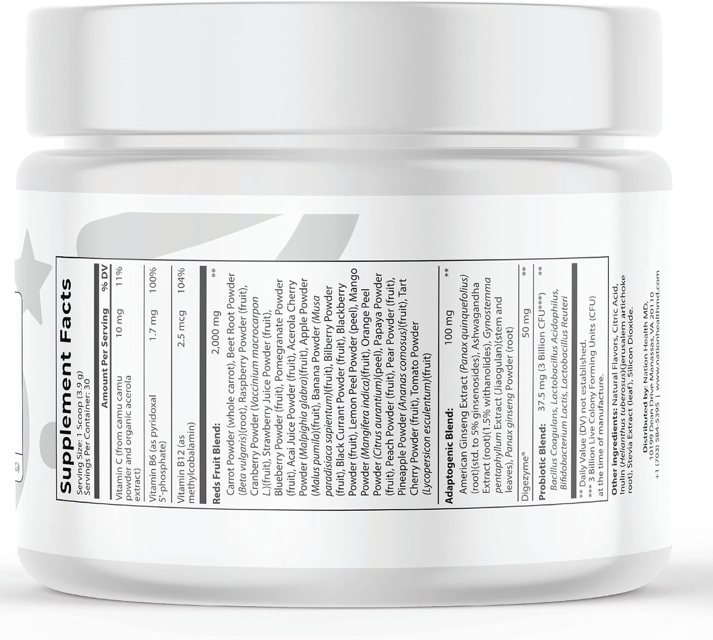 Reds Superfoods Powder for Energy, Metabolism & Gut Health | 39 Superfoods, Antioxidant-Rich Red Powder Superfood, Probiotics & Digestive Enzymes. 30 Days Supply