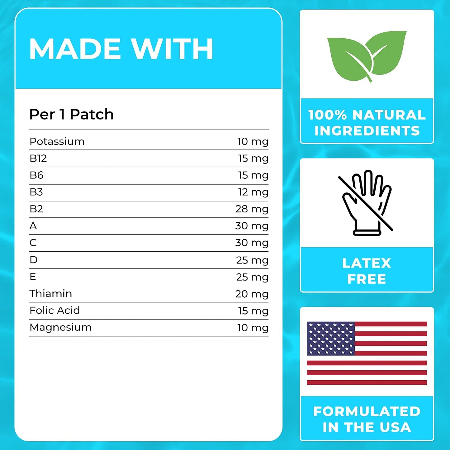 Party Treats Recovery Patches 10 Pack - Wake Up Refreshed & Energized | 100% Natural Ingredients Patch, Individually Wrapped, Skin-Friendly & Waterproof, Enhanced Morning Formula