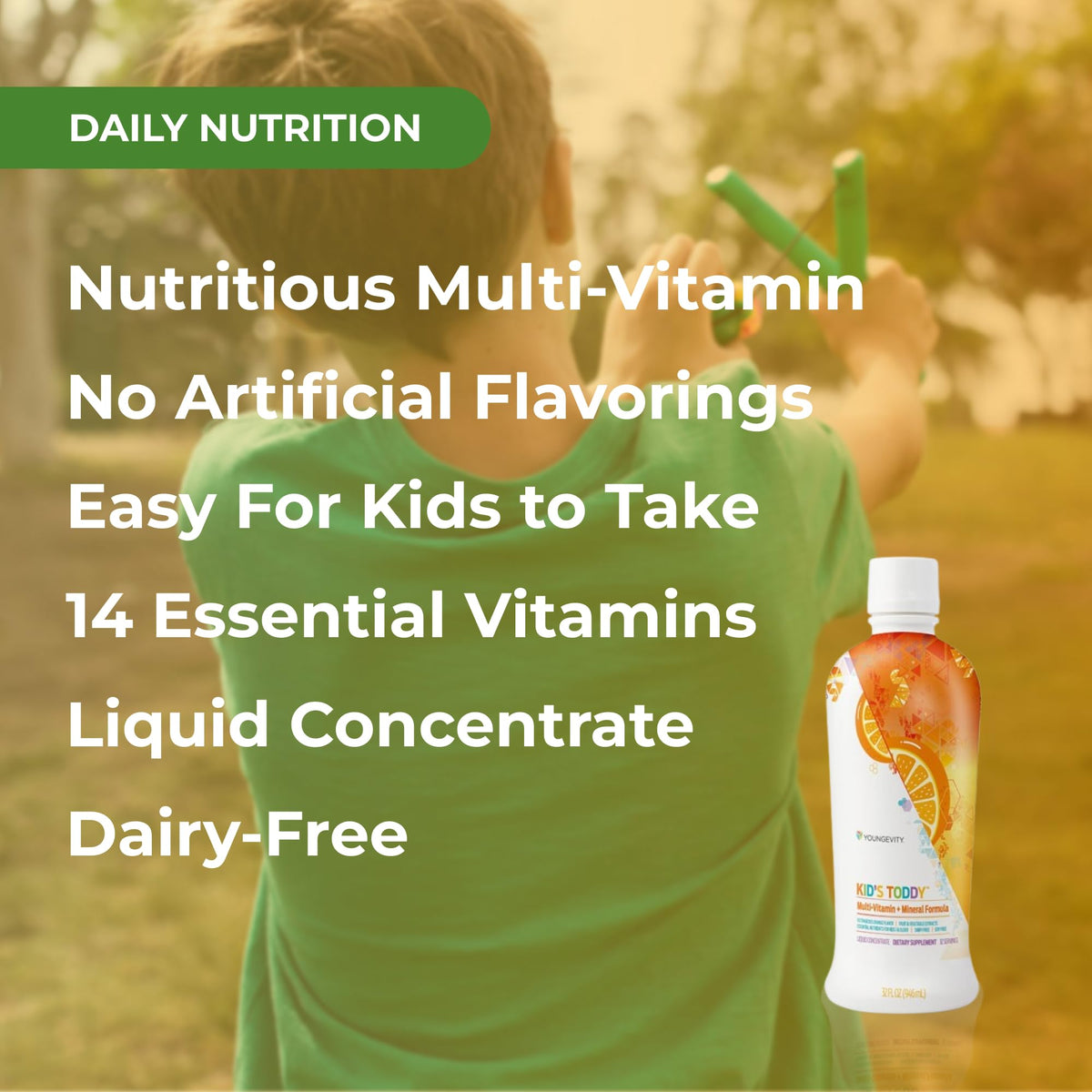 Youngevity Kid's Toddy™ - Mega Multivitamin for Kids & Children Age 2+ - 14 Vitamins, 10 Minerals, Phytonutrient Blend - Highly Absorbable - Great Tasting Orange 32 Fl Oz (Pack of 2) YoungevityBuy Supplements Australia