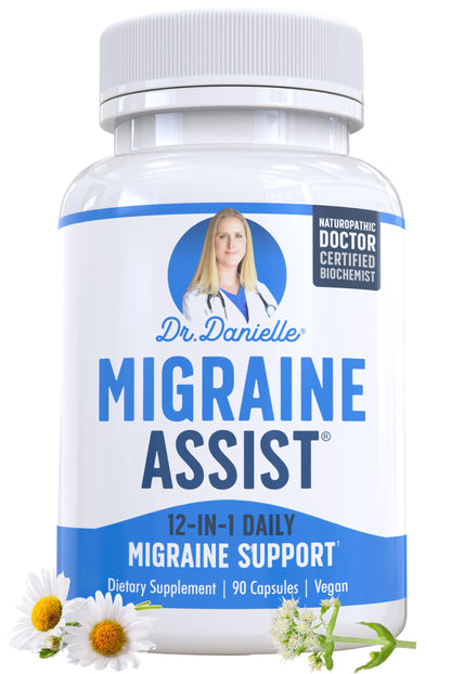 Best Migraine Relief Product with Magnesium - Migraine Assist Supplement with Quercetin, Feverfew, Butterbur, CoQ10 from Dr. Danielle, 90 Capsules Doctor DanielleBuy Supplements Australia