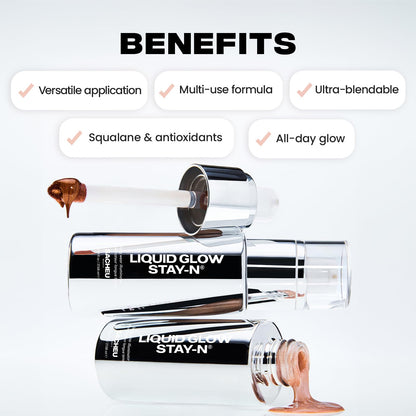 Sacheu Liquid Glow STAY-N Liquid Highlighter & Illuminator Makeup — 30ml Long Lasting Luminous Glow Lightweight Dewy Finish, Glow Getter SacheuBuy Supplements Australia