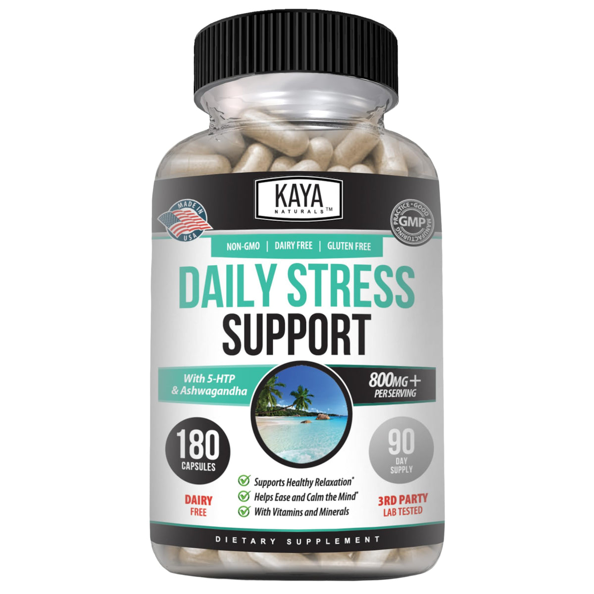 Kaya Naturals - Natural Herbal Support Vitamin Supplement are Designed to Help You find Balance and Relaxation in Your Daily Routine - Vitamin Supplement - 180 Capsules Kaya NaturalsBuy Supplements Australia