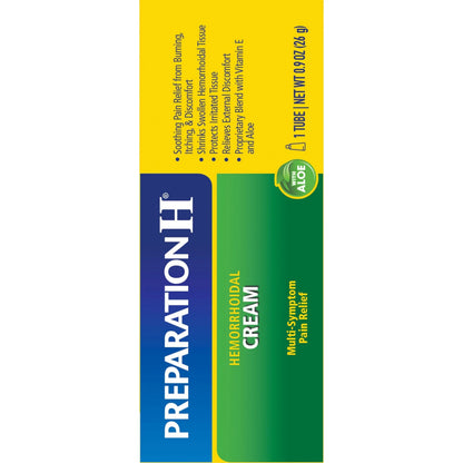 Preparation H Hemorrhoid Symptom Treatment Cream (0.9 Ounce Tube), Maximum Strength Multi-Symptom Pain Relief with Aloe Preparation HBuy Supplements Australia