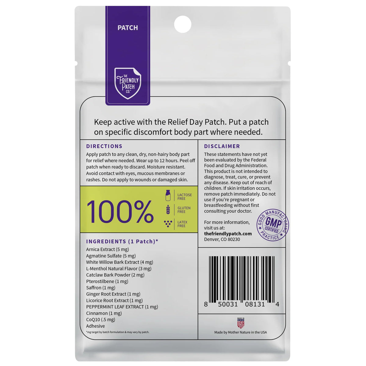 Relief Day & Night Patch Bundle - Arnica, White Willow Bark, Melatonin, Ashwagandha, Saffron & Peppermint for Soreness, Discomfort & Sleep Support for Women and Men - 16 Plant-Powered Patches The Friendly Patch CO.Buy Supplements Australia