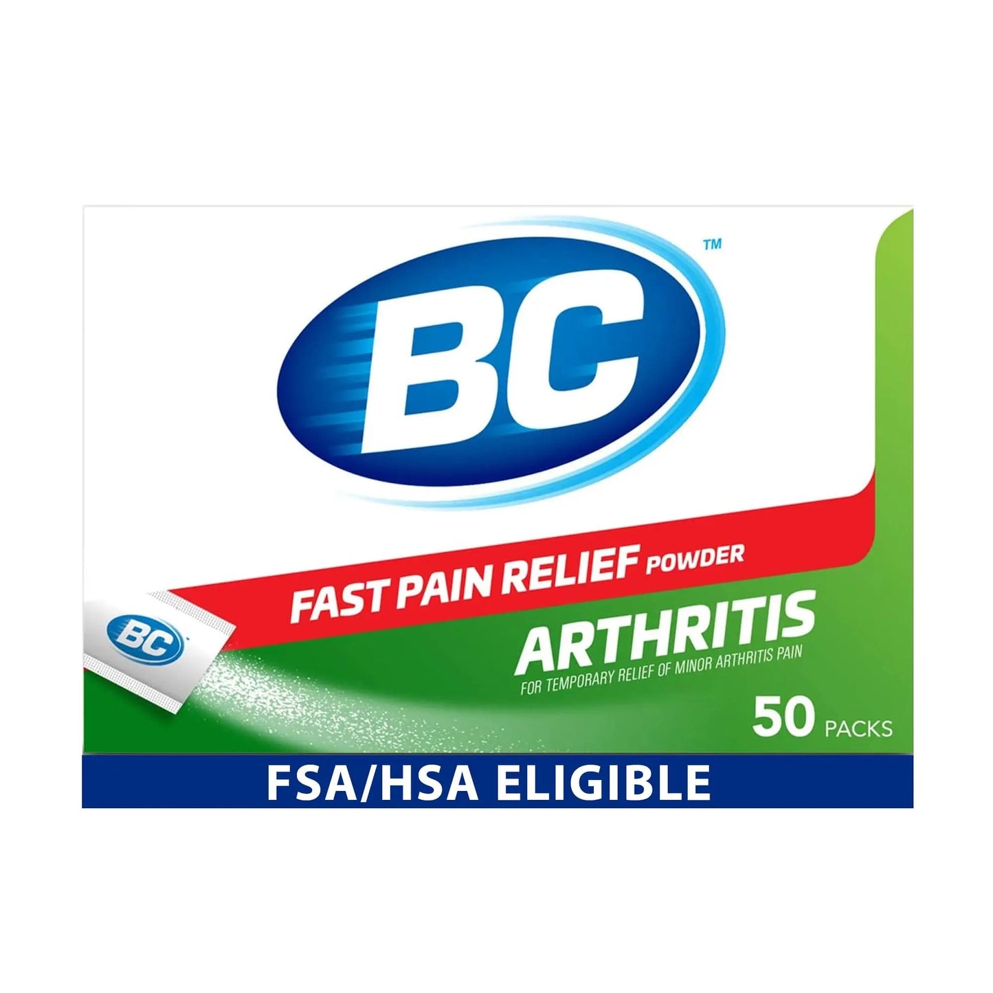 BC Pain Relief Powder, Arthritis Pain, 50 ct (Pack of 1) BCBuy Supplements Australia