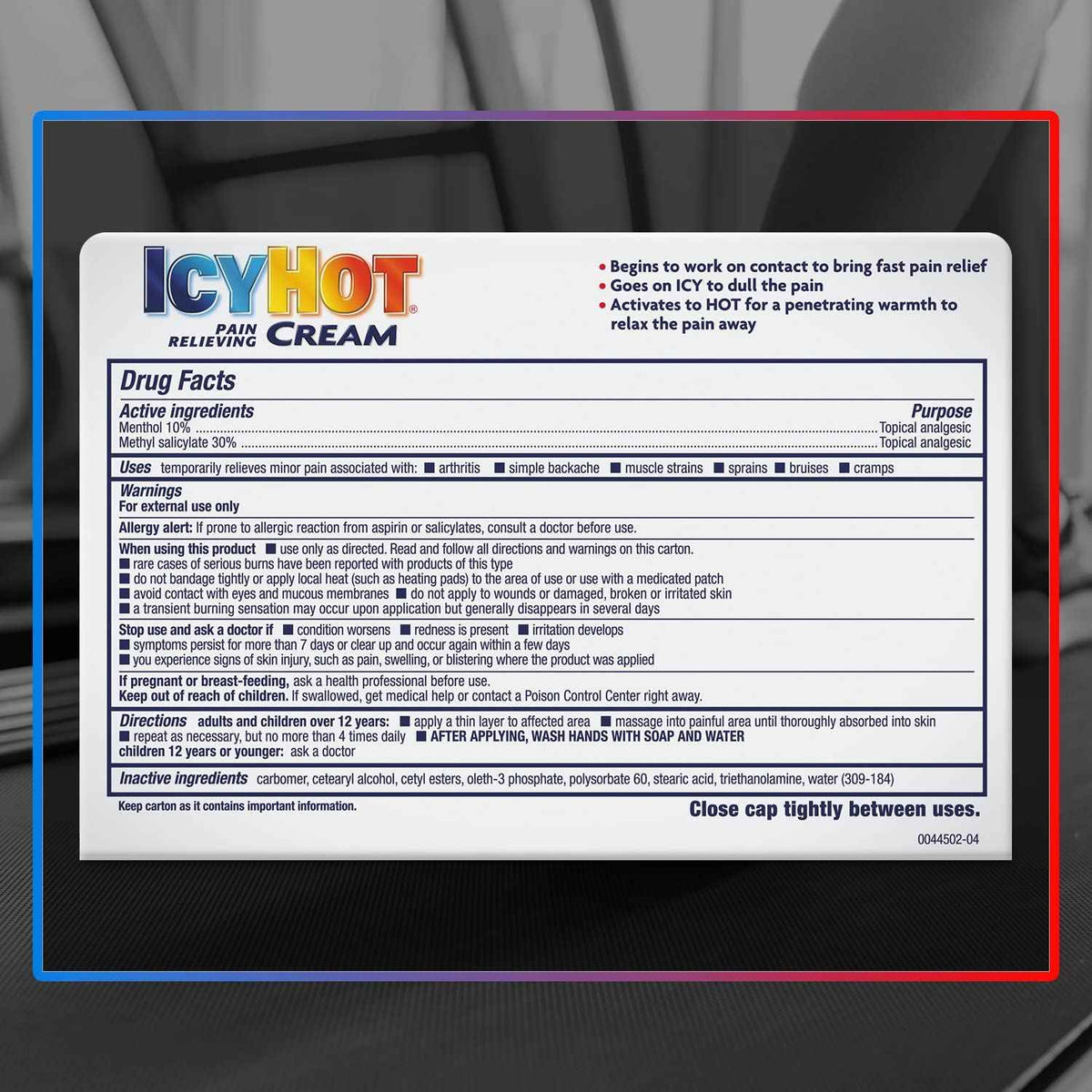 ICY HOT Pain Relieving Cream Extra Strength 3 oz ( Packs of 5)