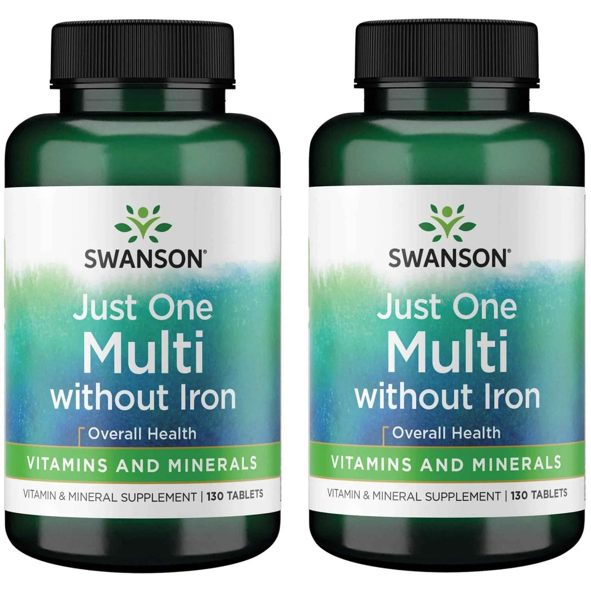 Swanson Century Formula Multivitamin Without Iron 130 Tabs (2 Pack)