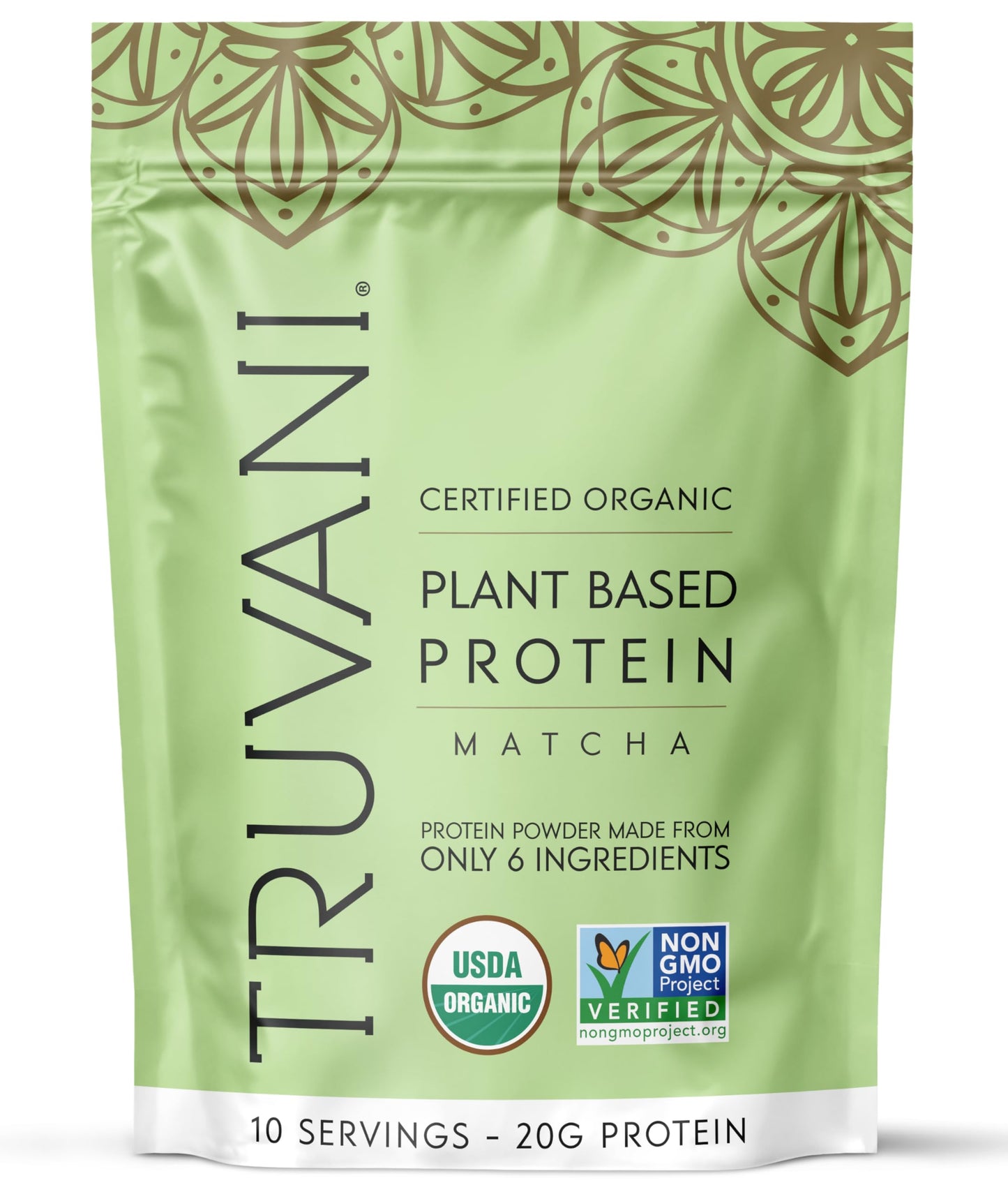 Truvani Organic Plant Based Protein Powder | Vanilla Chai | 10 Servings | Vegan | 20g Pea Protein | Keto | Gluten & Dairy Free | Low Carb | No Added Sugar