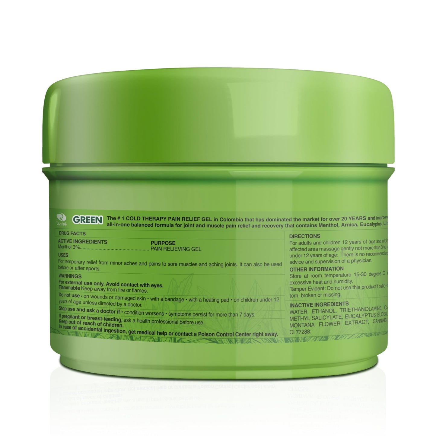 Ross D'Elen Green Menthol Gel - Large Size Single Pack ROSS D'ELENBuy Supplements Australia