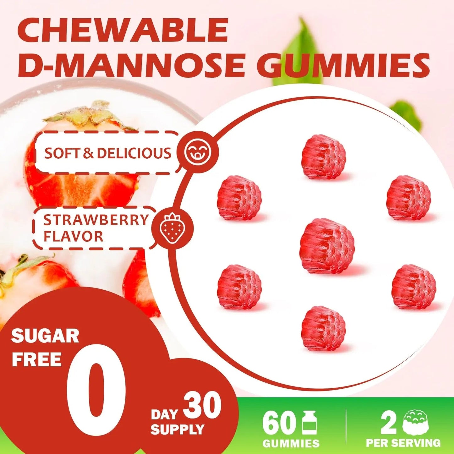 HFELIZ D Mannose with Cranberry Gummies, D-Mannose Supplements 1300mg for Women, Support Natural Urinary Tract & Bladder Health, Sugar-Free, 60 Count HFELIZBuy Supplements Australia