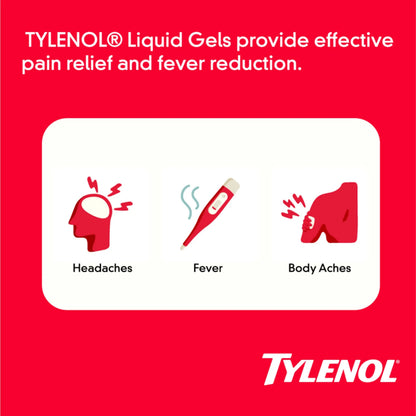 Tylenol Extra Strength Liquid Gels, Fast, Strong Pain Relief, Fever Reducer for Adults with 500 mg Acetaminophen, Fast-Acting Liquid Gel Capsules for Headaches & Minor Pain Relief, 40 Count TylenolBuy Supplements Australia