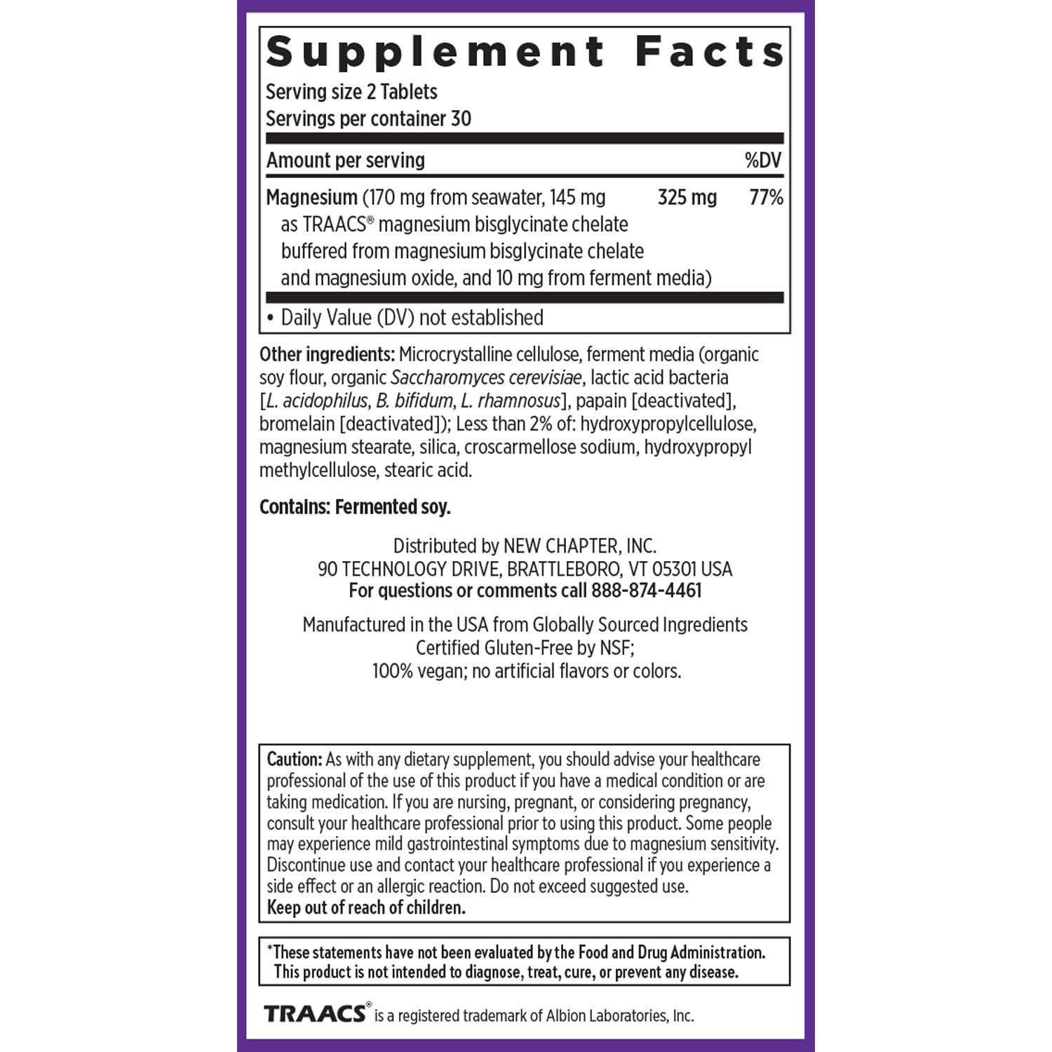 New Chapter Magnesium Complex Supplement, 325mg with Magnesium Glycinate + Sea-Sourced + Fermented Forms for Heart, Bone, Nerve, Muscle & Cellular Energy, 100% Vegan, 60 Tablets New Chapter buy supplements Au