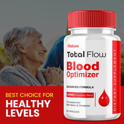 Total Flow Blood Balance, TotalFlow Blood Support Capsules Supplement Advanced Formula All Natural Optimizer Maximum Strength Daily Health Wellness, TotalFlo Premium Blend Pills (60 Capsules) VitaluxaBuy Supplements Australia