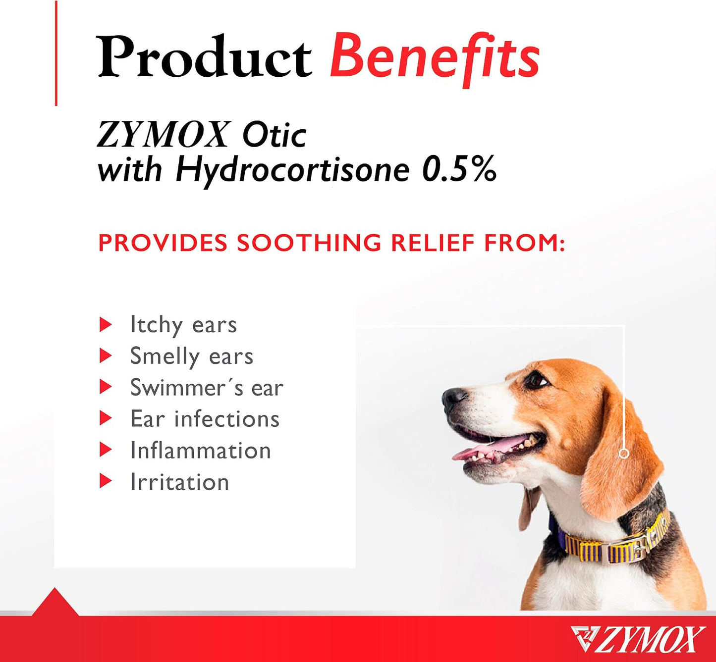ZYMOX Enzymatic Ear Solution with 0.5-Percent Hydrocortisone | for Dog & Cat, 1.25 oz
