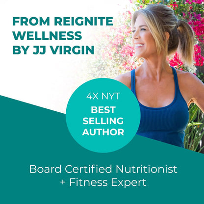 Reignite Wellness by JJ Virgin | Omega Plus | High-Dose Fish Oil Supplement | Supports Cardiovascular System & Joints | EPA & DHA Promotes Memory, Focus & Healthy Response to Stress | 60 Softgels