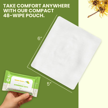 Tender Touch Hemorrhoid Wipes with Witch Hazel and Aloe, Flushable Medicated Wipes for Hemorrhoid and Vaginal Relief - Postpartum-Safe, Fragrance-free, Travel Size, 1 Pack, 48-ct. Diamond WipesBuy Supplements Australia
