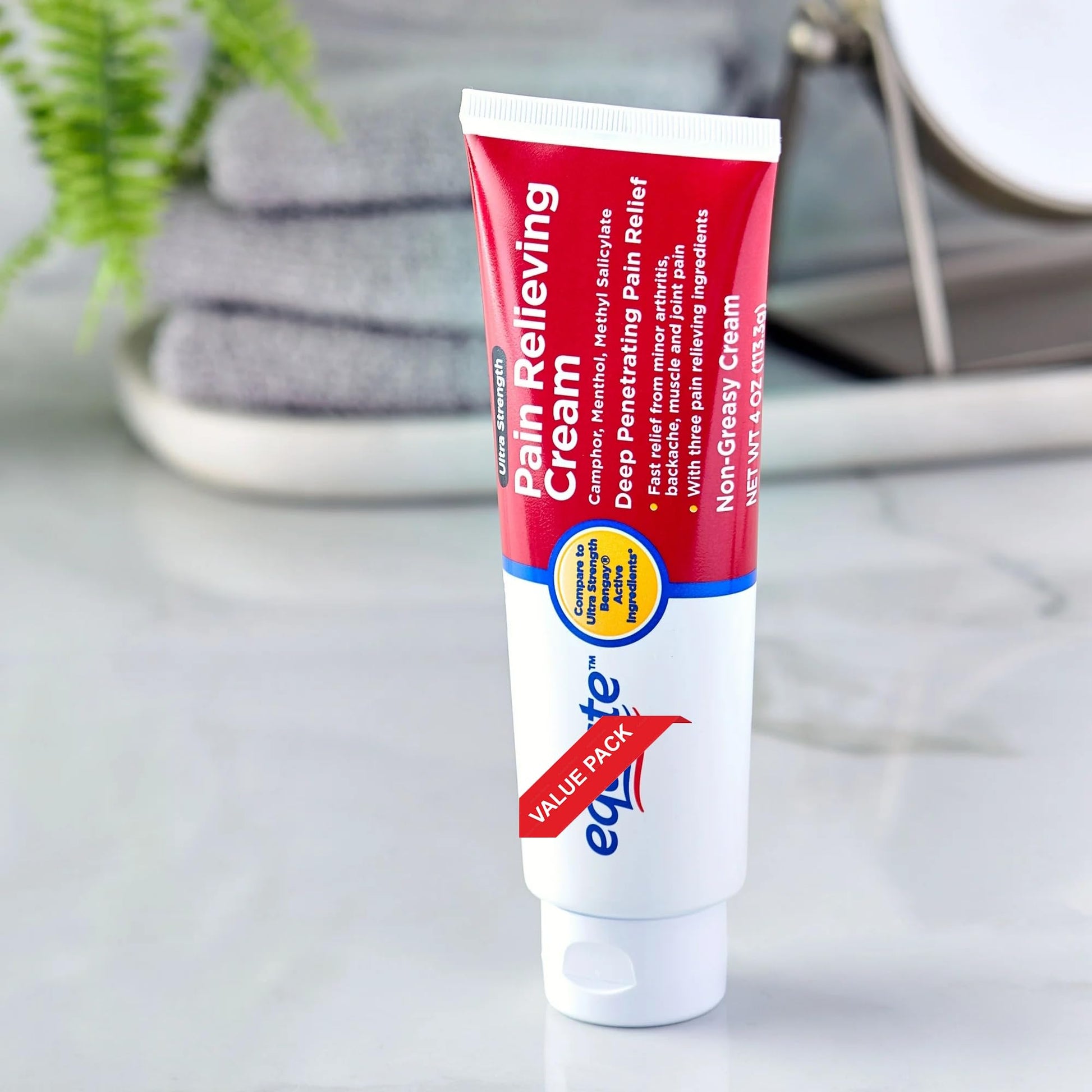 Equate Ultra Strength Pain Relieving Cream, Equate Ultra Strength Pain Relieving Cream Muscle Rub, 4 oz, Pack of 4 Aus HealthcareBuy Supplements Australia
