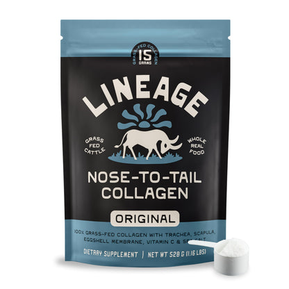 Lineage Provisions 100% Grass Fed Collagen Powder UNFLAVORED – Hydrolyzed Bovine Collagen Peptides with Trachea, Scapula, Eggshell Membrane – Collagen Protein Powder with Vitamin C – 30 Servings Lineage Provisions buy supplements Au