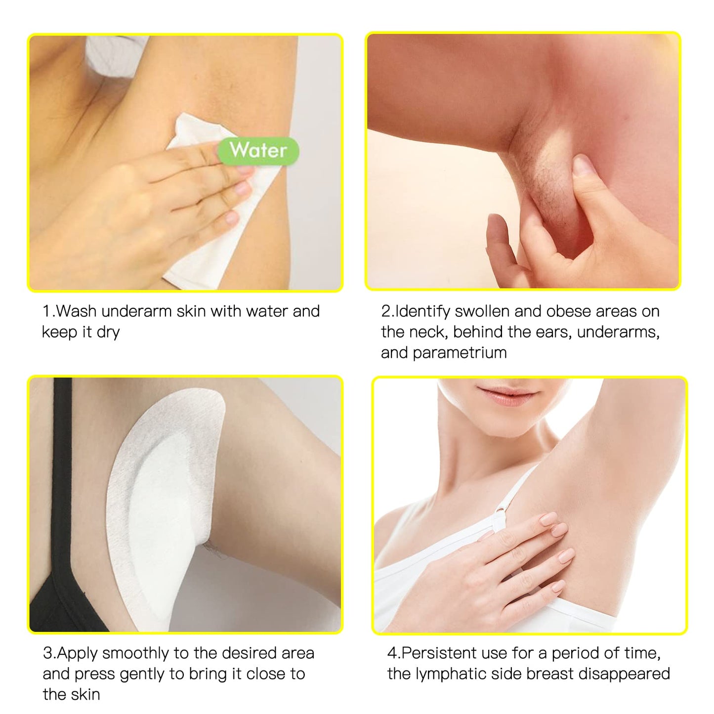 BXQJRJ 24Pcs/Box Herbal Lymph Nodes Patch,Lymphatic Drainage Patch/Patches,Herbal Lymphatic Drainage Care Patch,Neck Lymph Nodes Patch, Lymphatic Massage for Men and Women BXQJRJ buy supplements Au