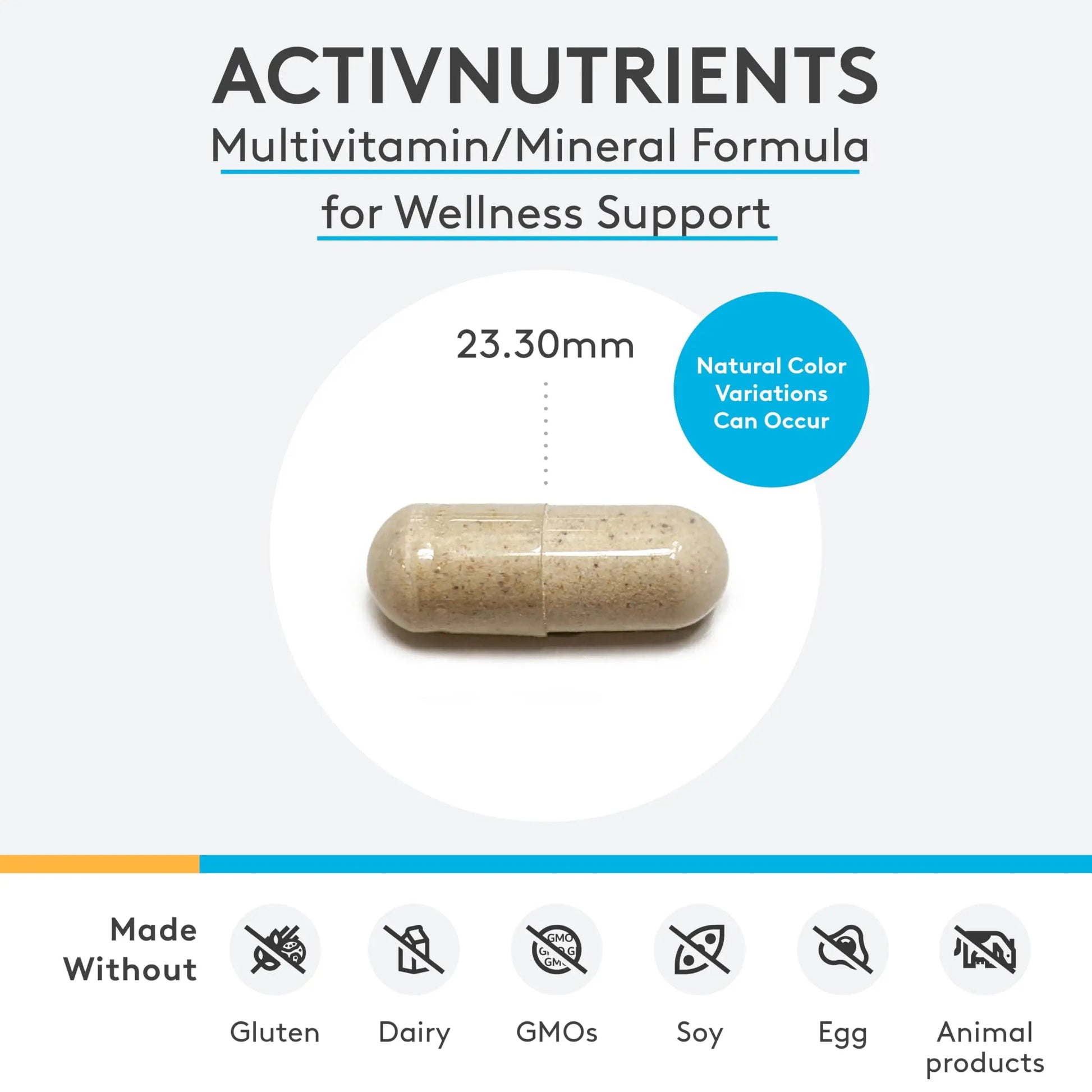 XYMOGEN ActivNutrients with Iron and Copper - Multivitamin Multimineral for Wellness, Immune, Energy and Mood Support XYMOGEN