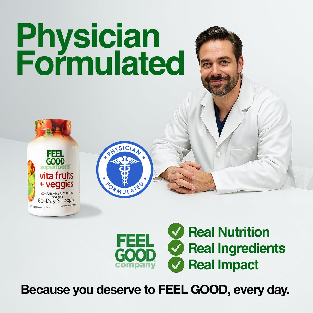 FeelGood Superfoods 1000mg Immune Support Capsules Made with 25 Organic Fruits and Vegetables, Strong Immunity Boosters with Vitamins A, C, D3, and Zinc, 60 Count FeelGood SuperfoodsBuy Supplements Australia