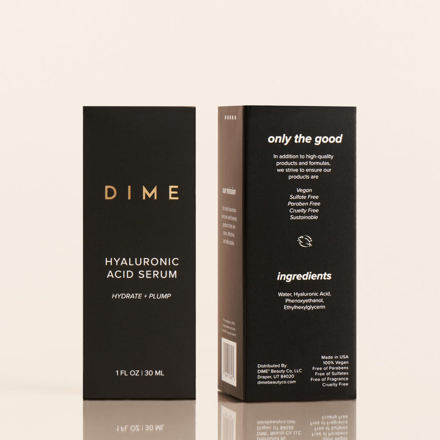 DIME Beauty Hyaluronic Acid Serum, Ultra Hydrating Face Serum with Pure Hyaluronic Acid, 1 oz / 30 ml DIMEBuy Supplements Australia