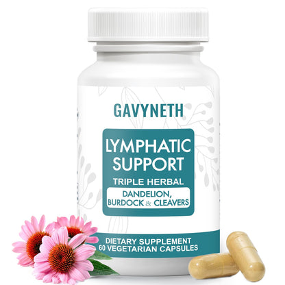 GAVYNETH Lymphatic Drainage Supplements for Lymph System Support – Echinacea, Dandelion & Burdock for Immune & Circulation Support, Vegan Herbal Formula for Women & Men, 60 Capsules GAVYNETH buy supplements Au