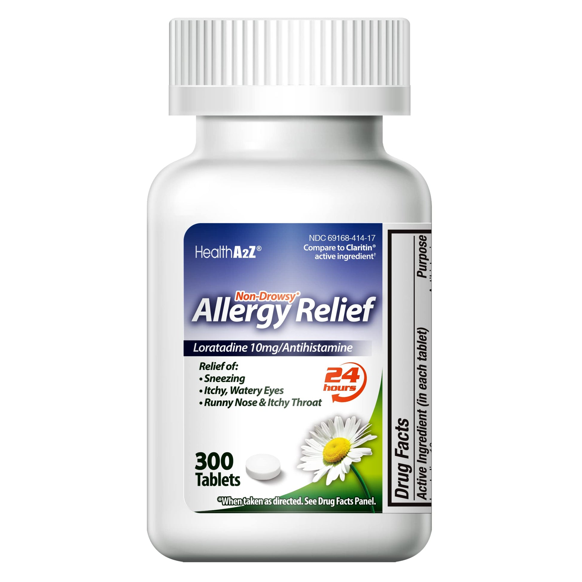 HealthA2Z® Allergy Relief, Loratadine 10mg, 24-Hour Antihistamine, Dye Free, Indoor & Outdoor Allergy Relief, 300 Tablets HealthA2Z buy supplements Au