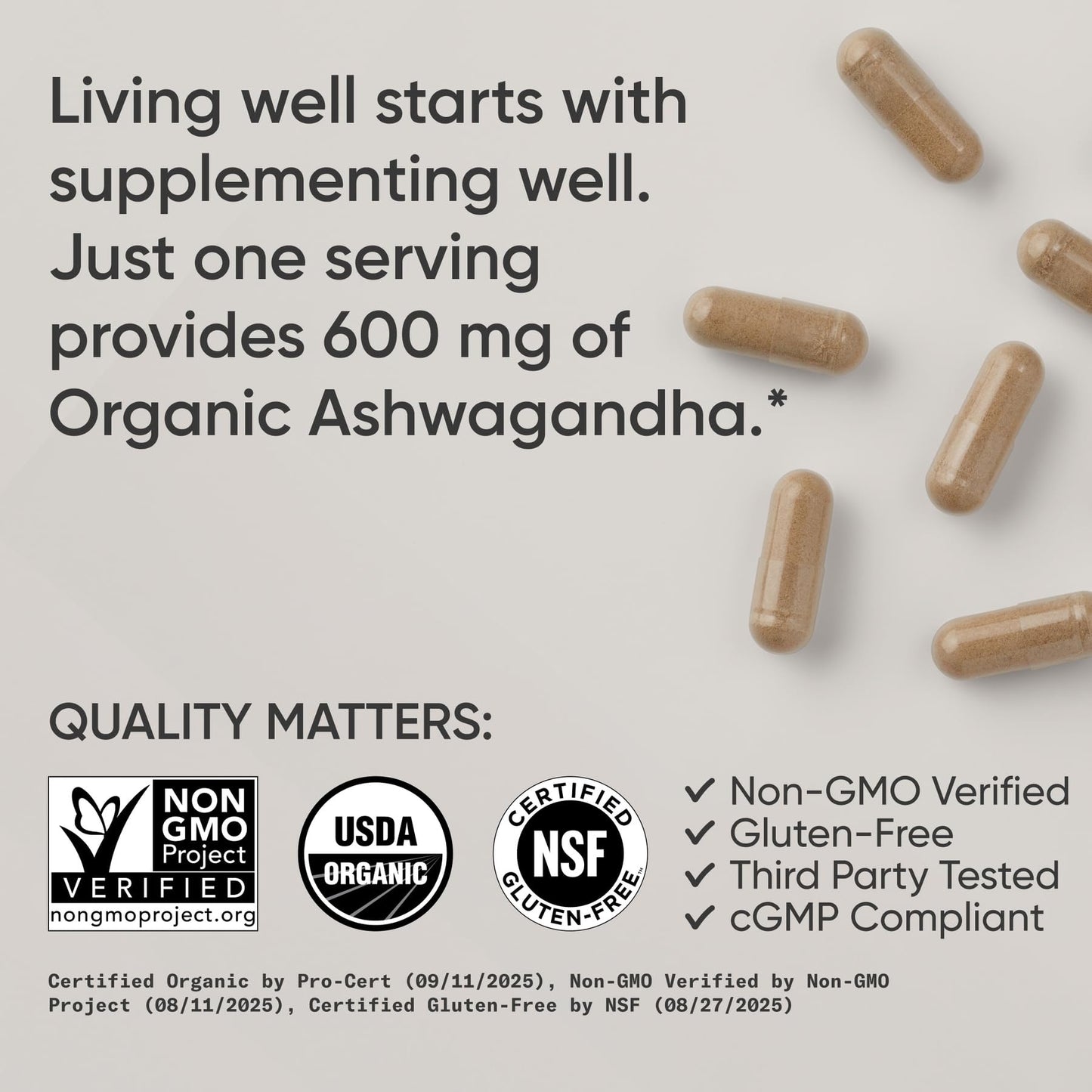 Sports Research® Organic Ashwagandha – Adaptogen for Relaxation, Calm & Sleep Support – Made with Organic KSM-66® – 600 mg – Non-GMO Verified, Gluten-Free, Certified Vegan – 90 Veggie Capsules Sports Research buy supplements Au