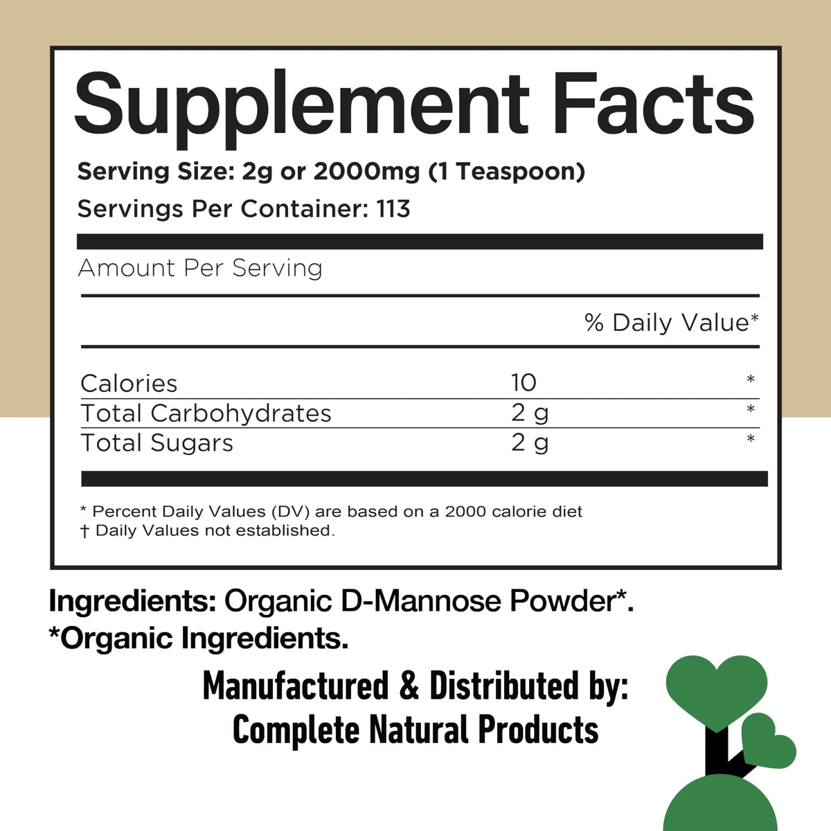 Supplement Product​CNP Organic D Mannose Powder 2000mg - Powder D Mannose Supplement for UTI Support, Pure D-Mannose Powder from Guar Beans, Vegan Non GMO Clean Formula, Bladder Urinary Tract Health Supplement Use - GlowUpCaUSA