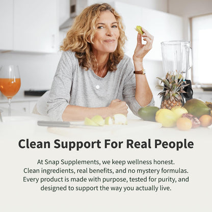 Snap Supplements Daily Multivitamin for Women, 60 Capsules | Daily Vitamins for Women with Minerals, Greens & Vegetables, Added Herbal Support Blends, Antioxidant Support, Non-GMO