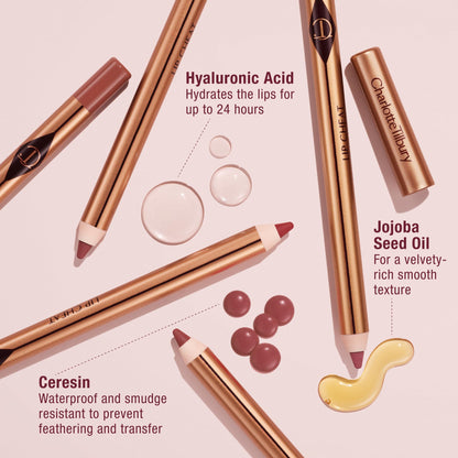 Charlotte Tilbury Lip Cheat Lip Liner Pencil - Gives Lips a Fuller-Looking, Defined Pout - Enriched with Jojoba Oil & Hyaluronic Acid - Waterproof, Smudge-Proof & Transfer-Proof - Foxy Brown Charlotte TilburyBuy Supplements Australia