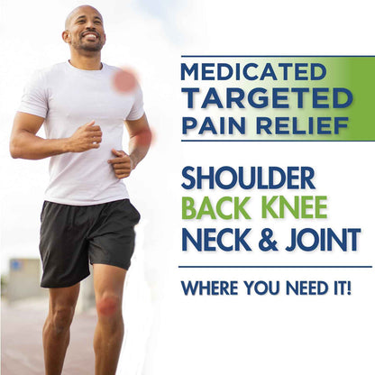 TheraCare Targeted Pain Relief Medicated Patch | Neck, Shoulder, Small Areas | 20-Count | 2.83” x 1.81” | Topical Analgesic | Camphor, Menthol, Methyl Salicylate | Gentle Adhesive