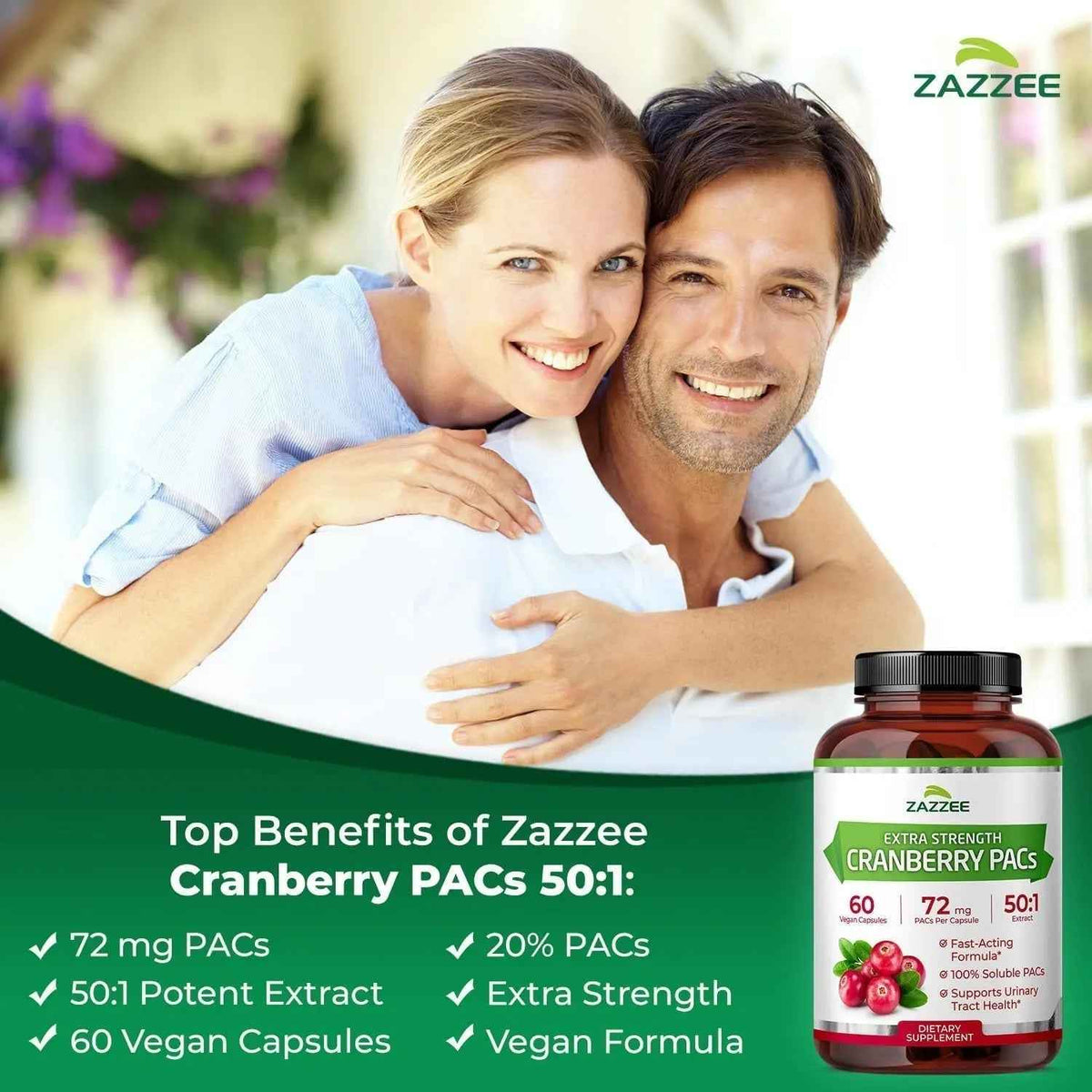 Zazzee Ultimate Urinary Tract Support Bundle | Super Concentrated Proanthocyanidin Cranberry Extract Capsules Plus D-Mannose 1000mg Capsules for UT & Bladder Cleansing (60 Servings Each)