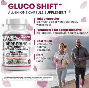 Clean Nutra Berberine Supplement Myo-Inositol Ceylon Cinnamon Gymnema Bitter Melon Chromium Complex for Digestion, Antioxidant Support & Wellness 90 Vegan Capsules Non-GMO Clean NutraceuticalsBuy Supplements Australia