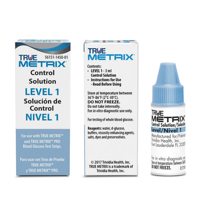 TRUE METRIX Control Solution Bundle, Level 1, 2, 3 Solutions | Solutions and TRUEplus Log Book, for Use with TRUE METRIX Blood Glucose Test Strips, Use to Confirm System Works Correctly