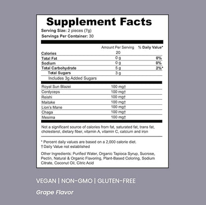 SOULBELLY Multi-Mushroom | Ritual Vitamin Gummies for Energy, Focus and Immune Balance | Vegan | Gluten-Free | Non-GMO | 60 Count SOULBELLY buy supplements Au