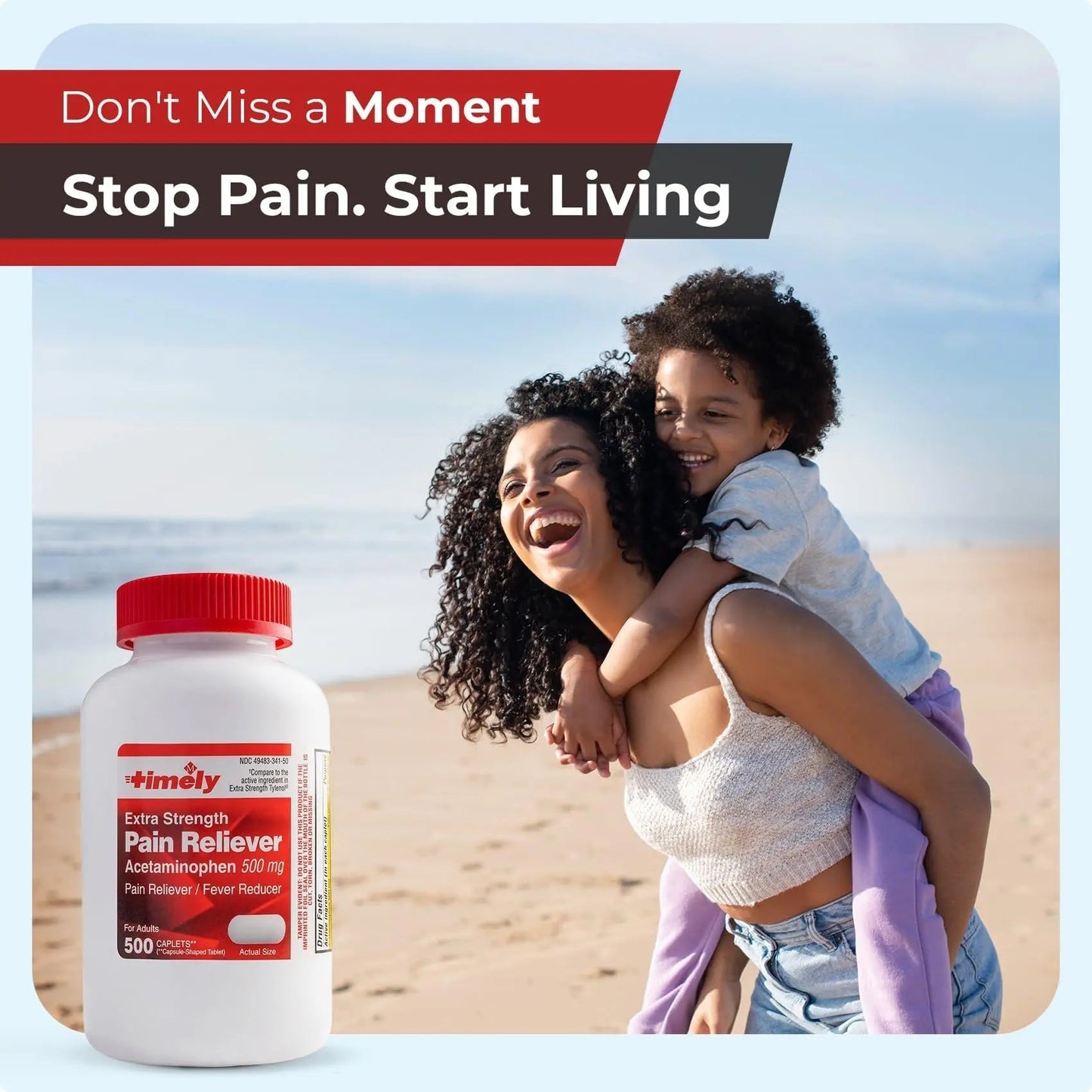 TIME-Cap Labs 500 Caplets Extra Strength Acetaminophen 500mg - Pain Reliever & Fever Reducer for Adults, Helps with Headaches, Backaches, Muscle Pain, Toothaches, Arthritis & Menstrual Cramps TIME-CAP LABS, INC.Buy Supplements Australia