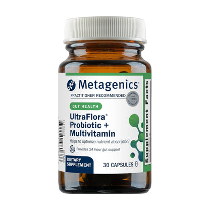 Metagenics UltraFlora Probiotic + Multivitamin - All-in-One Daily Gut Health & Digestive Balance Support* - Clinically Tested Probiotic Blend Metagenics