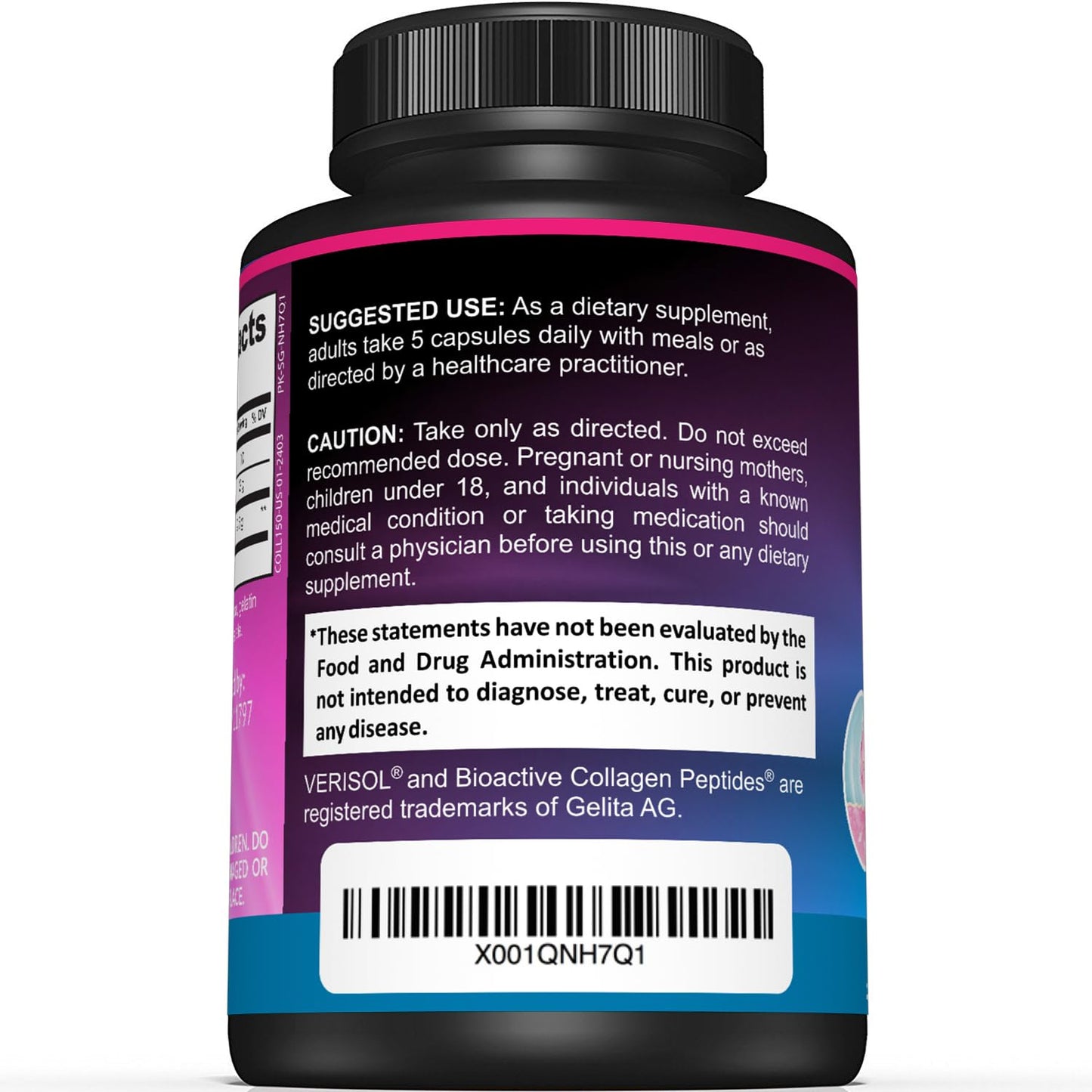 Sunergetic Premium Collagen Peptides Capsules – 2500 mg of VERISOL Collagen Peptides Type 1 & Type 3 – Multi Collagen Supplement to Support Joint Health, Hair, Skin & Nails – 150 Collagen Capsules Sunergetic buy supplements Au