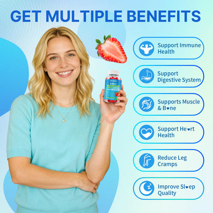 Magnesium Complex Gummies for Women Men 8 in 1, Magnesium Glycinate, Citrate, Malate, Taurate, Supports Bones, Muscle, Nerve Health, Sugar-Free, Vegan Non-GMO, Strawberry Flavor, 120 Count HUUAYAO buy supplements Au