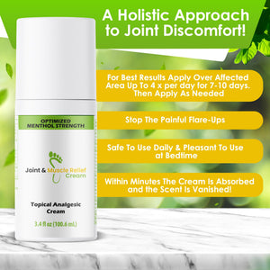 Gout and You Extra Strength Optimized Menthol Joint Discomfort Relief Cream for Joint Flare-Ups, Tendon, Muscle Ache - Fast Acting Joint Discomfort Relieving Rub with 19 Ingredients Gout and YouBuy Supplements Australia