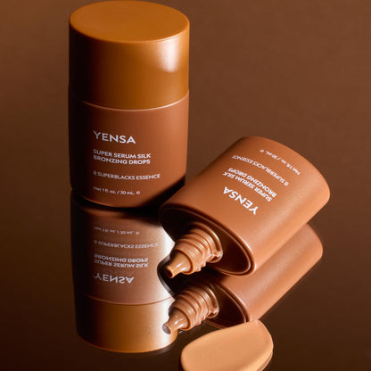 YENSA Super Serum Silk Bronzing Drops for Face - Liquid Bronzer Drops Enriched with Bakuchiol, Ferulic Acid & Super Oils - Hydrates & Nourishes with a Subtle Shimmer Finish - Universal Shade (1 Fl oz) YENSABuy Supplements Australia