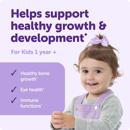 Ddrops® Kids Organic Liquid Vitamins – Daily Vitamins A&D Drops for Kids, 60 Drops. Supports Eye Health, Bone Development and Immune Function. Certified Organic, Non-GMOs, Allergy-Friendly