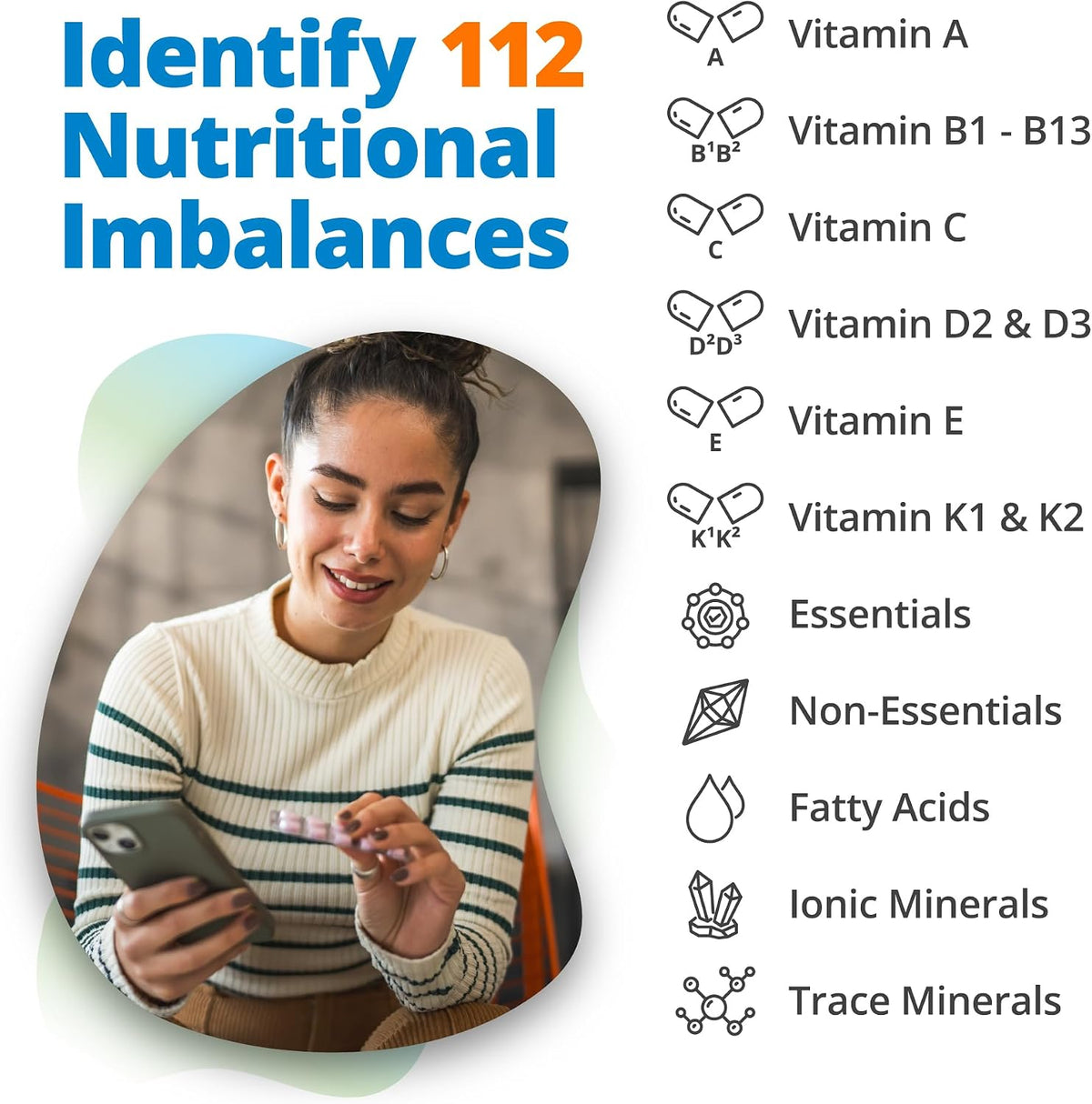 5Strands Food & Beverage Intolerance, Vitamins & Minerals Imbalance & Environmental Sensitivity Test, at Home Hair Analysis for Adults & Kids, Full Body Insight, Results in 4 Days