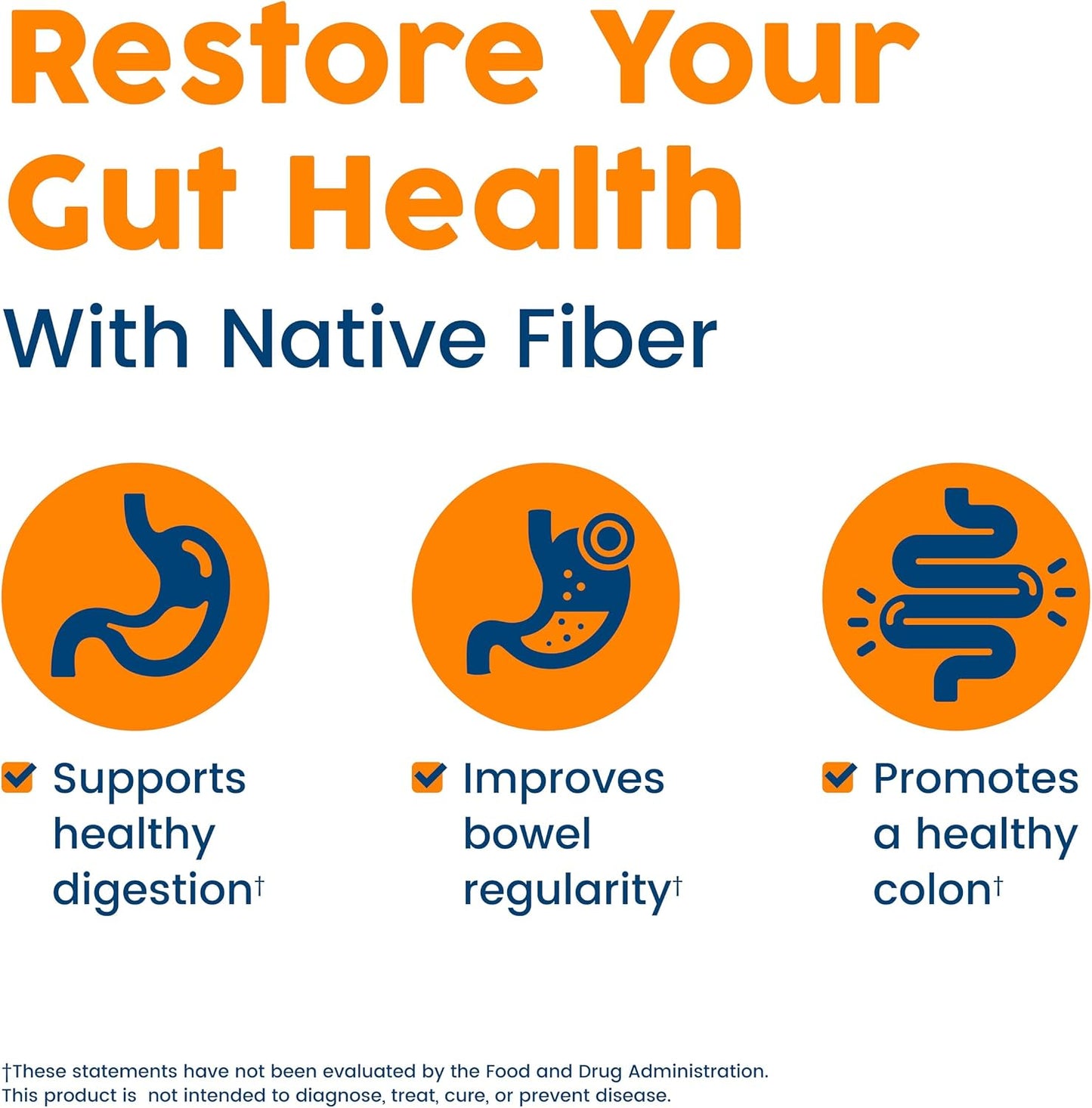 NativePath Baobab Prebiotic Fiber, Orange, Sugar-Free, 30 Servings | Organic Soluble Source, L-Glutamine, Supports Digestion, Regularity, Gut Health & Microbiome, Keto