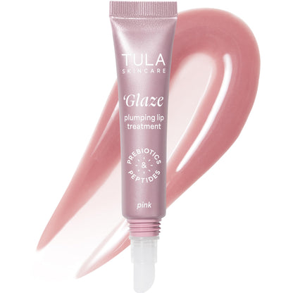 TULA Skin Care Rose Glow + Get It Lip Balm - Hydrating Peptide Lip Treatment with Hyaluronic Acid & Vitamin E, 0.28 oz., Rosy Tint TULABuy Supplements Australia