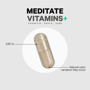 Codeage Meditate Vitamins+ Supplement - CognatiQ, DHH-B, GABA, Ashwagandha, Organic Mushrooms, Blueberries - BDNF Brain Pills and Neuroprotein - Vegan, Non-GMO, Gluten-Free - 60 Capsules CodeageBuy Supplements Australia