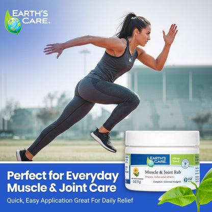 Earth's Care Muscle & Joint Rub - for Sore Muscles, Bruises, Aches and Strains - 2.5 OZ. Earth's CareBuy Supplements Australia