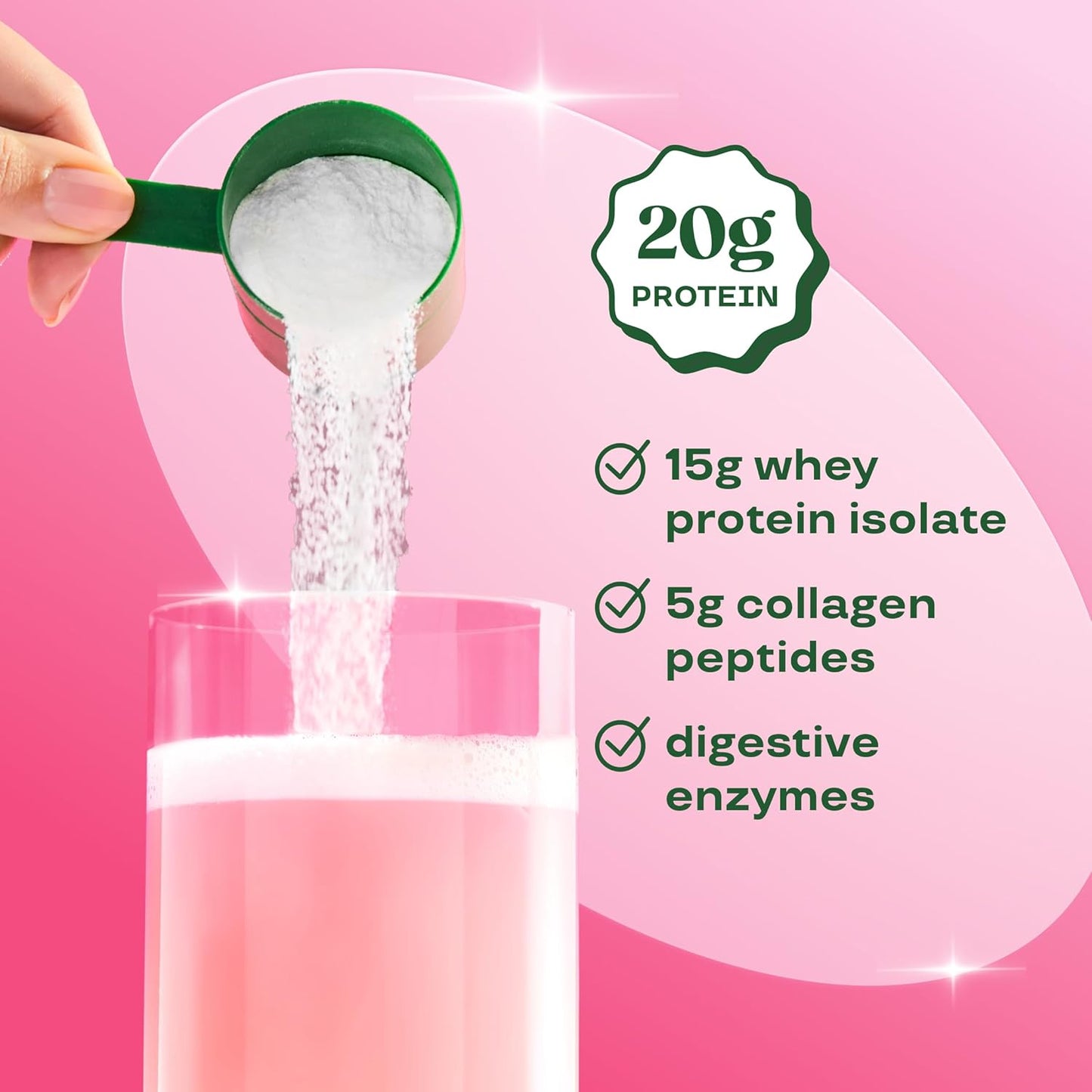 Bloom Nutrition Clear Whey Protein, Strawberry Watermelon, 10 Servings | Whey Protein Isolate with Collagen Peptides & Digestive Enzymes, 20g Protein, Sugar Free Post Workout Drink Mix, 90 Calories